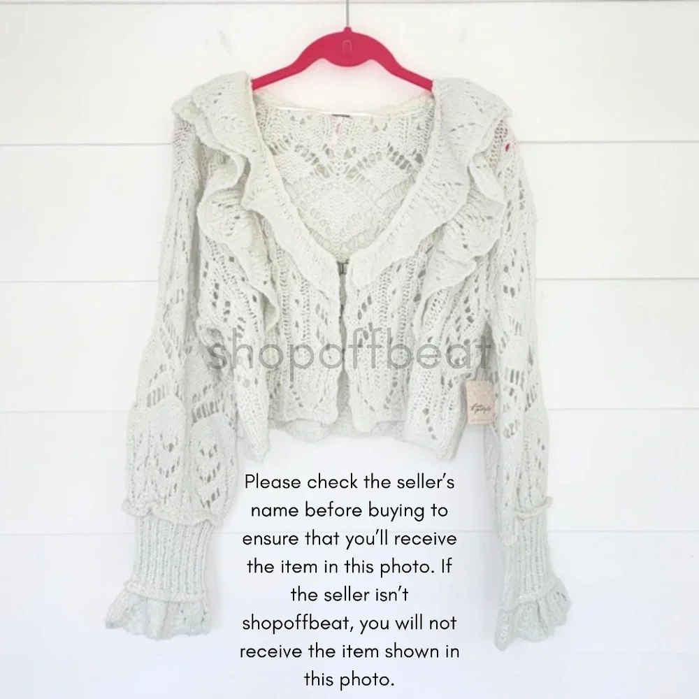 NEW Free People Avery Cardigan Icicle Large